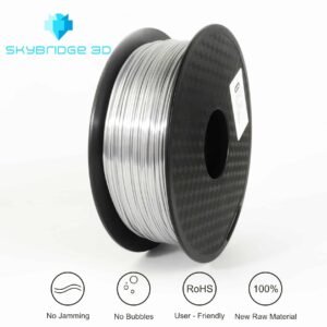 SKYBRIDGE 3D New PLA Silk Silver – 1kg Filament 1.75mm for 3D Printing